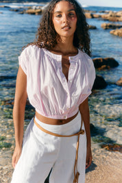 Rosa Reversible Crop Top - Light Pink