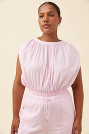 Rosa Reversible Crop Top - Light Pink