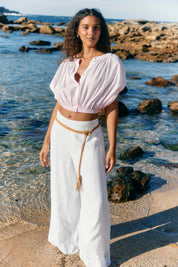 Rosa Reversible Crop Top - Light Pink
