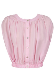 Rosa Reversible Crop Top - Light Pink