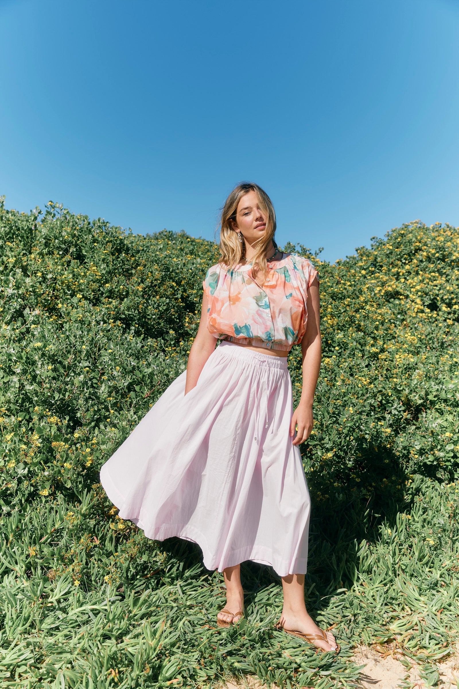 Rosa Maxi Skirt - Light Pink