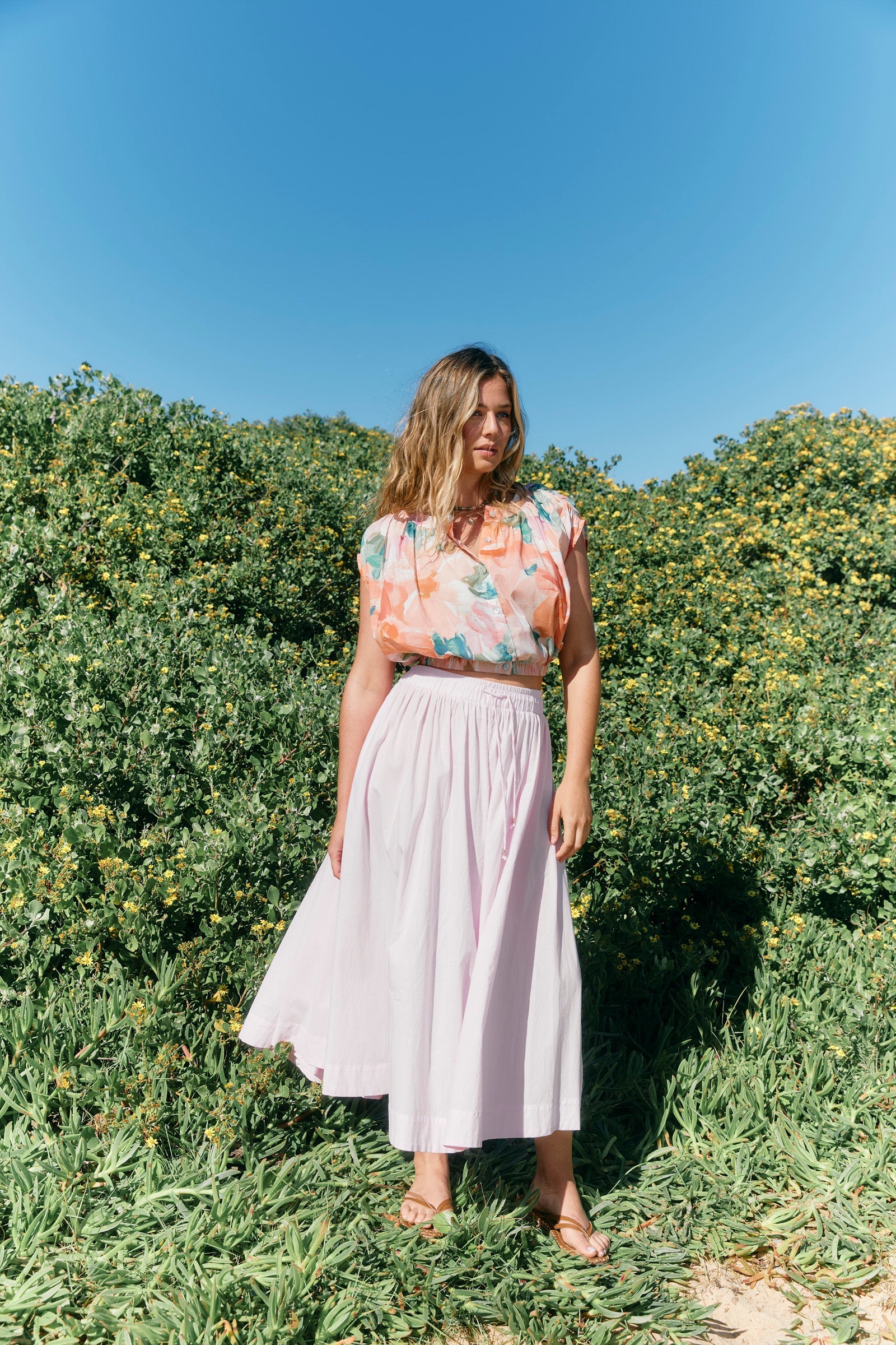 Rosa Maxi Skirt - Light Pink