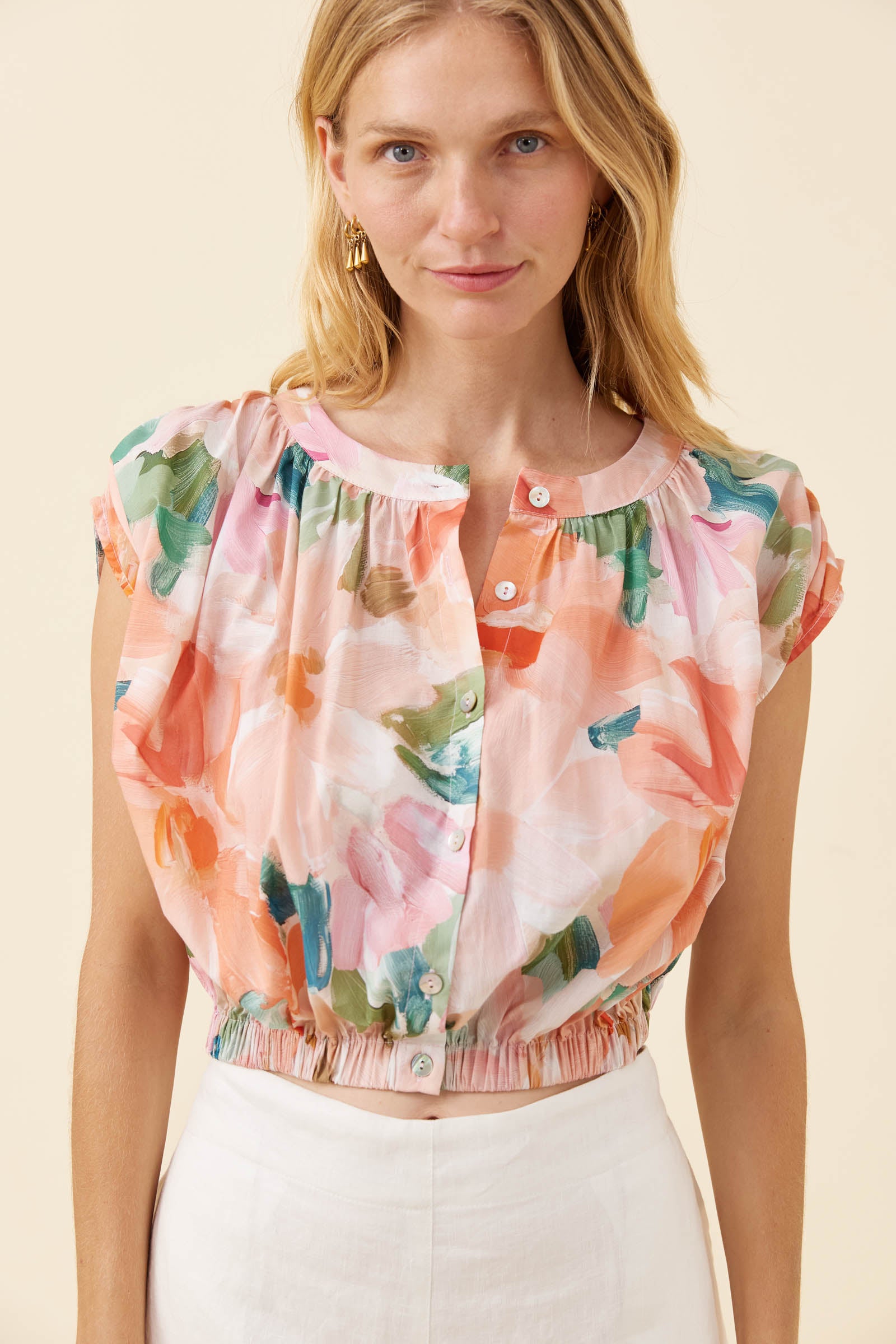 Rosa Reversible Crop Top - Floral