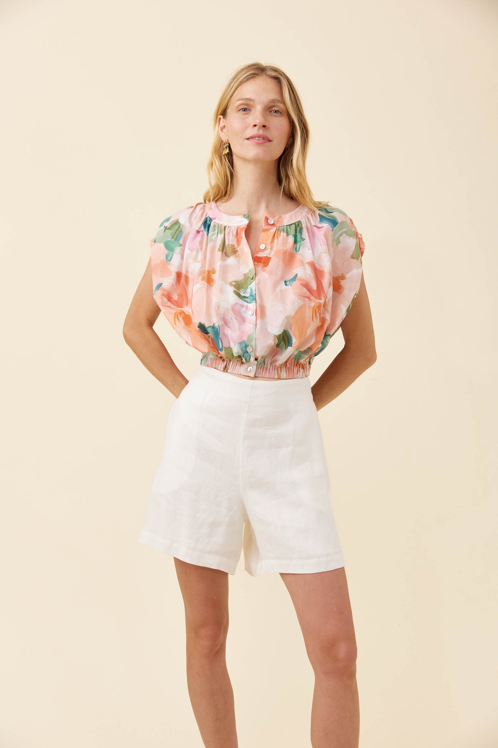 Rosa Reversible Crop Top - Floral