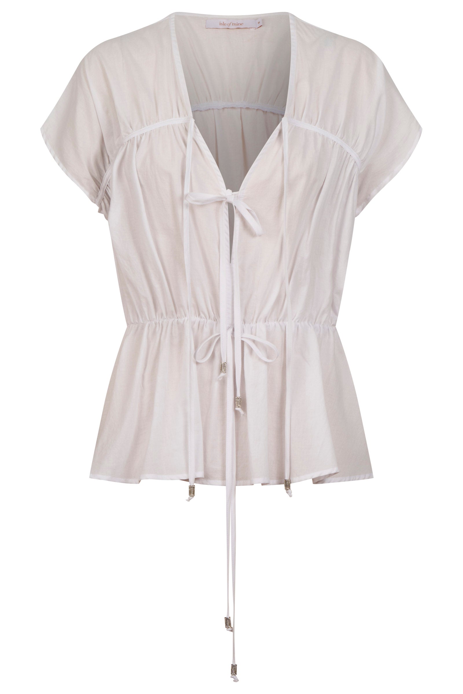 Rosa Tie Top - White