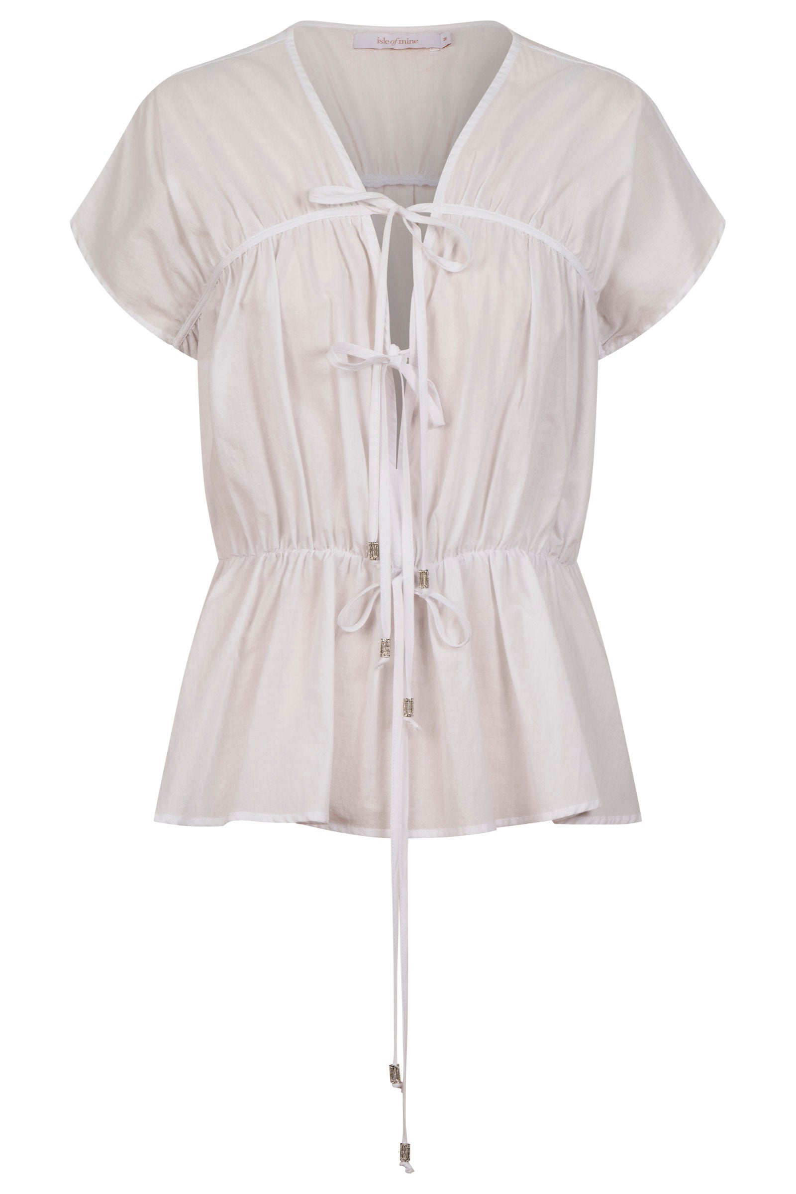 Rosa Tie Top - White