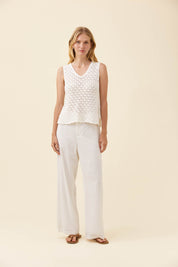 Mia Knit Top - White