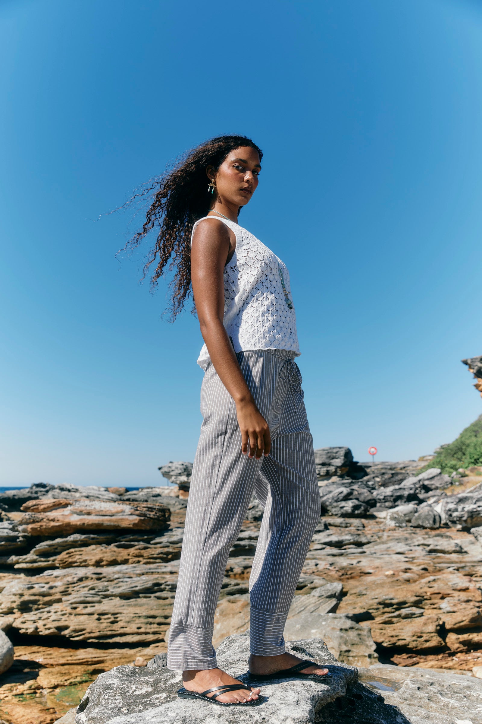 Mia Knit Top - White