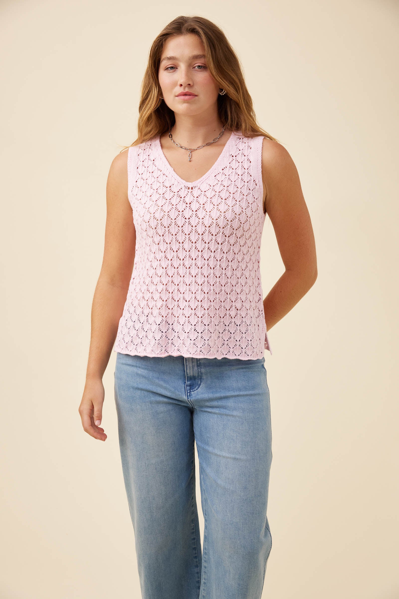 Mia Knit Top - Light Pink