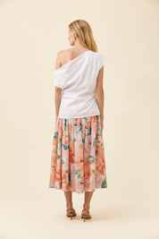 Rosa One Shoulder Top - White