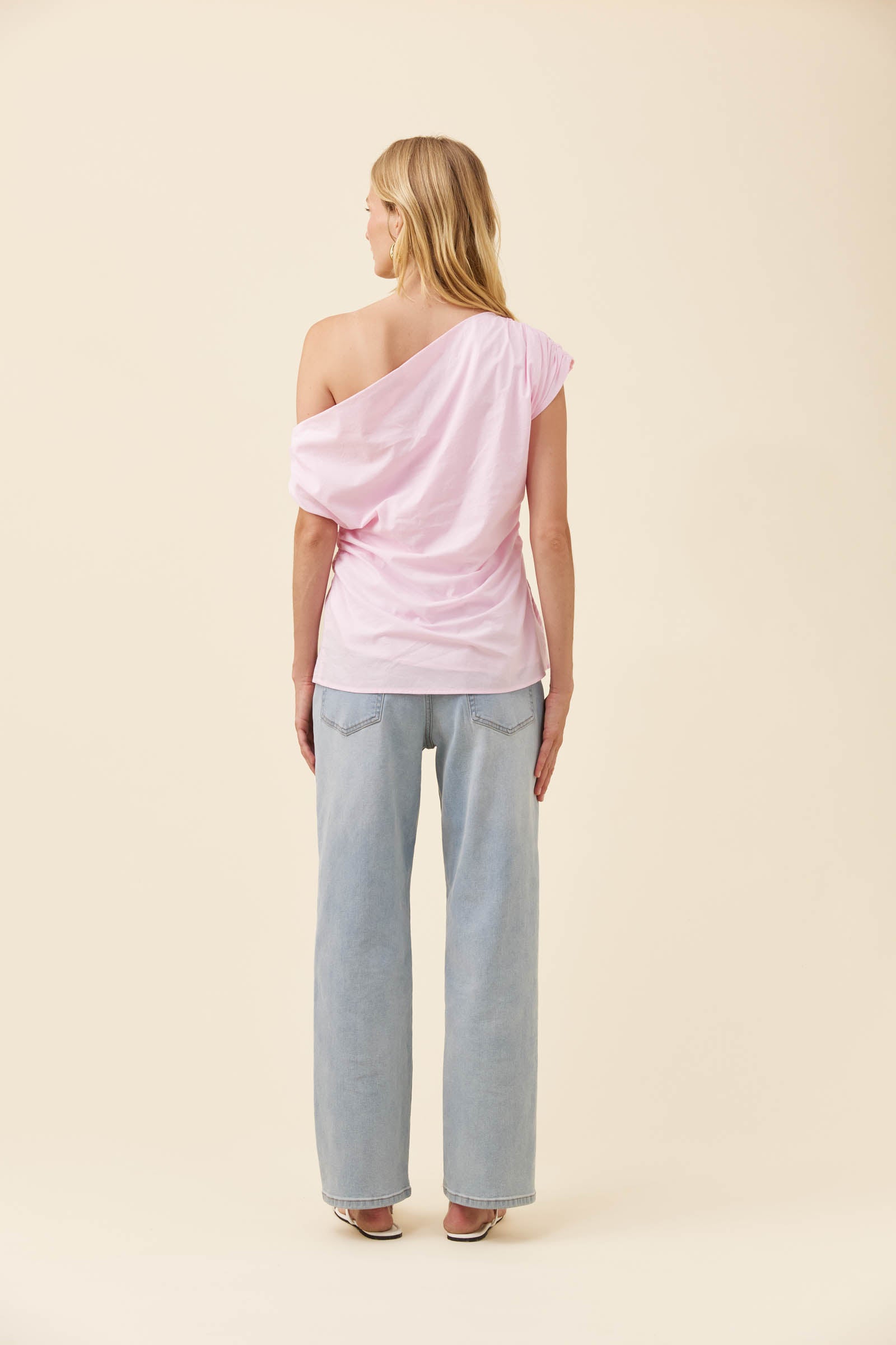 Rosa One Shoulder Top - Light Pink