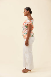 Rosa One Shoulder Top - Floral