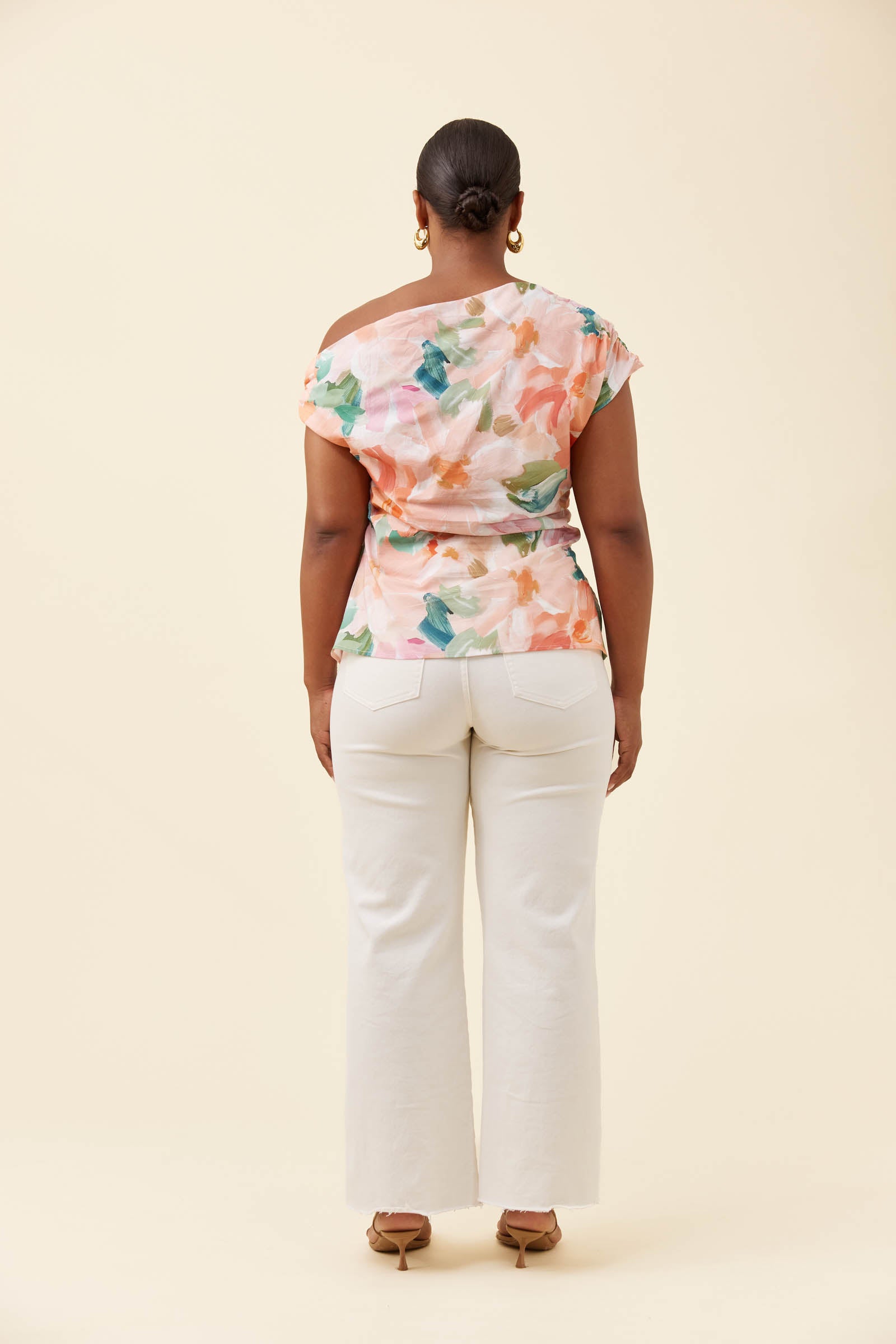 Rosa One Shoulder Top - Floral