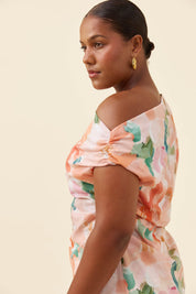 Rosa One Shoulder Top - Floral