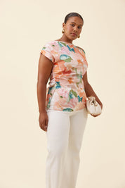 Rosa One Shoulder Top - Floral