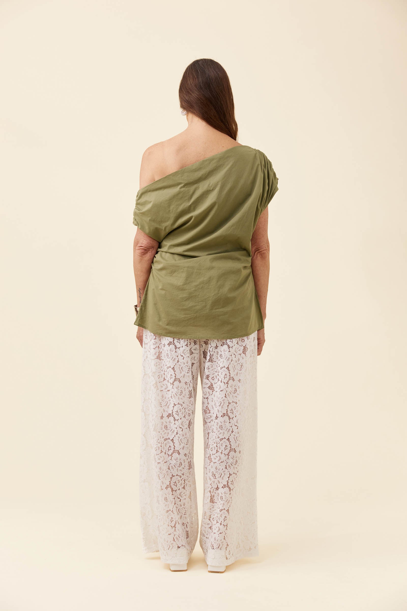 Rosa One Shoulder Top - Sage