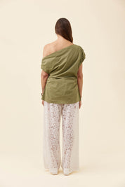 Rosa One Shoulder Top - Sage