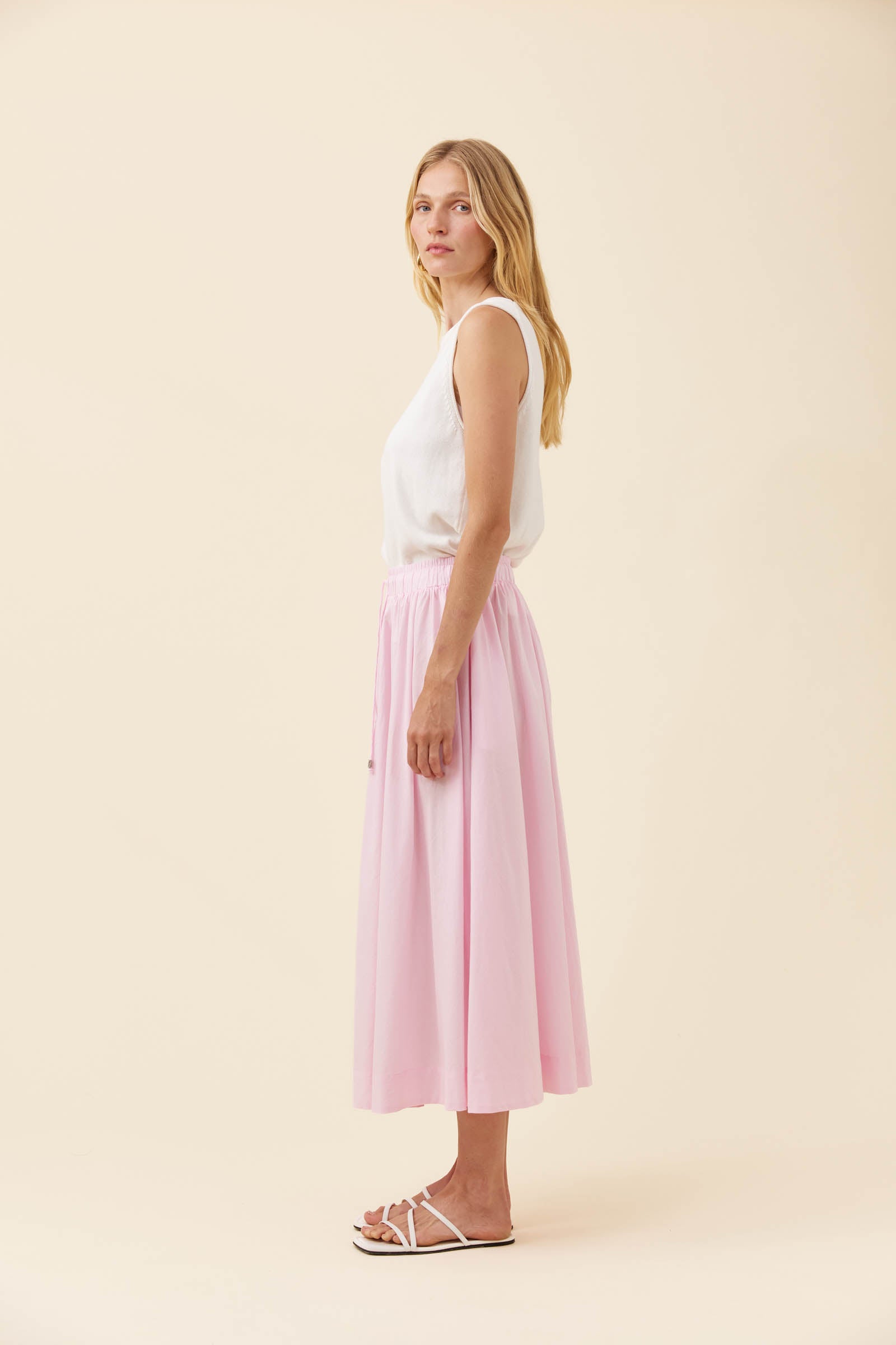 Rosa Maxi Skirt - Light Pink