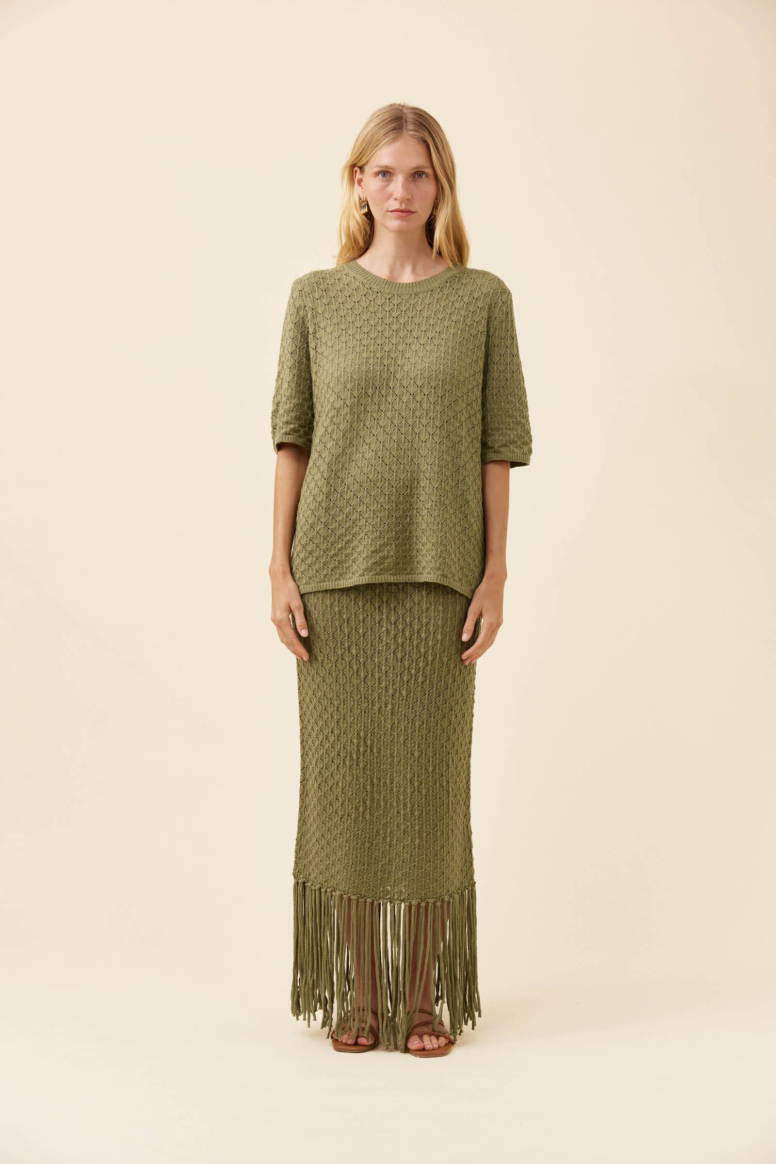 Mia Knit Tshirt - Sage