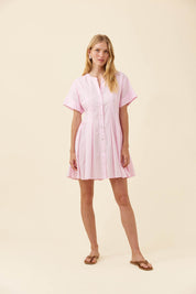 Rosa Pleat Dress - Light Pink