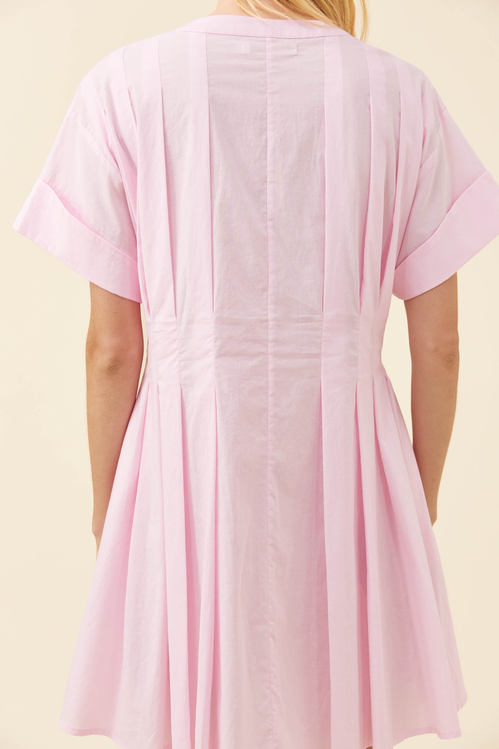 Rosa Pleat Dress - Light Pink