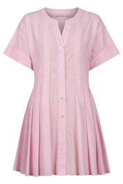 Rosa Pleat Dress - Light Pink