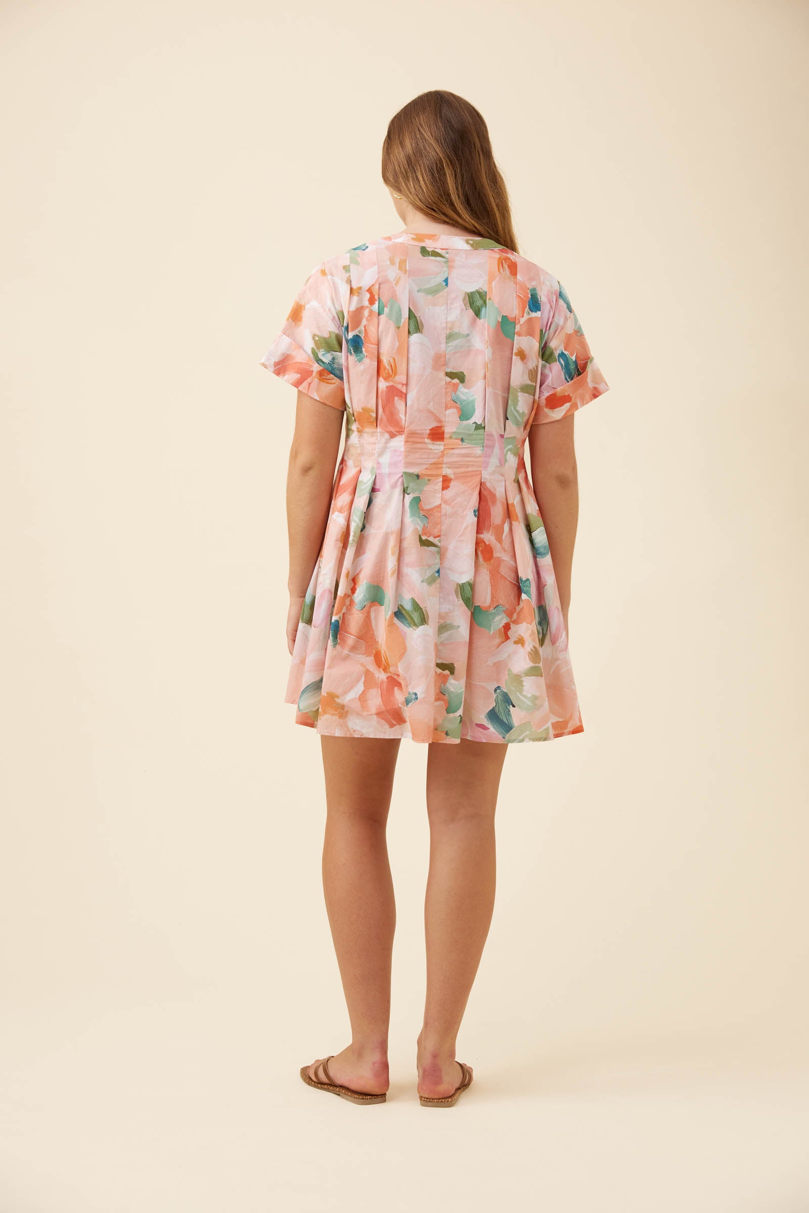 Rosa Pleat Dress - Floral