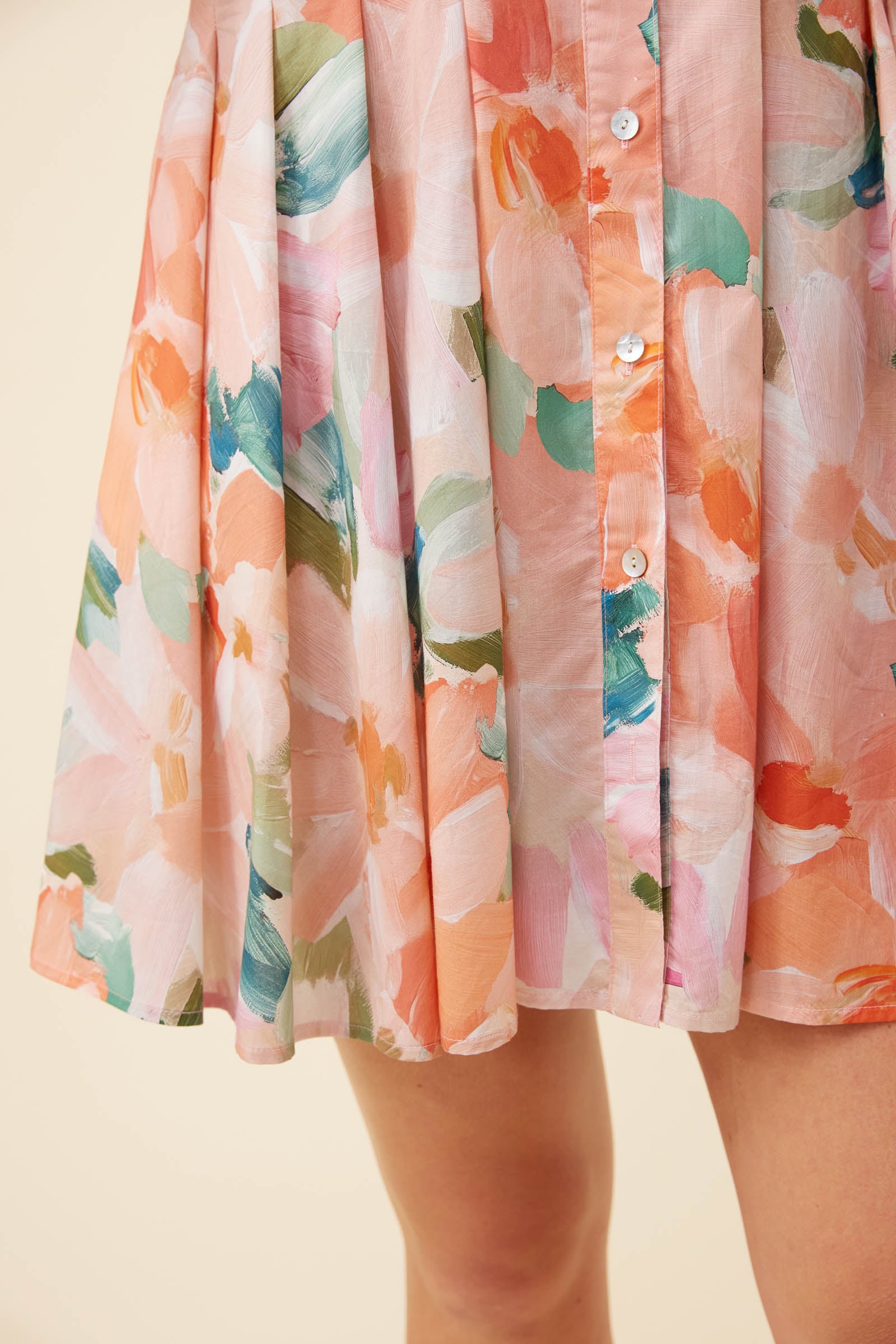 Rosa Pleat Dress - Floral