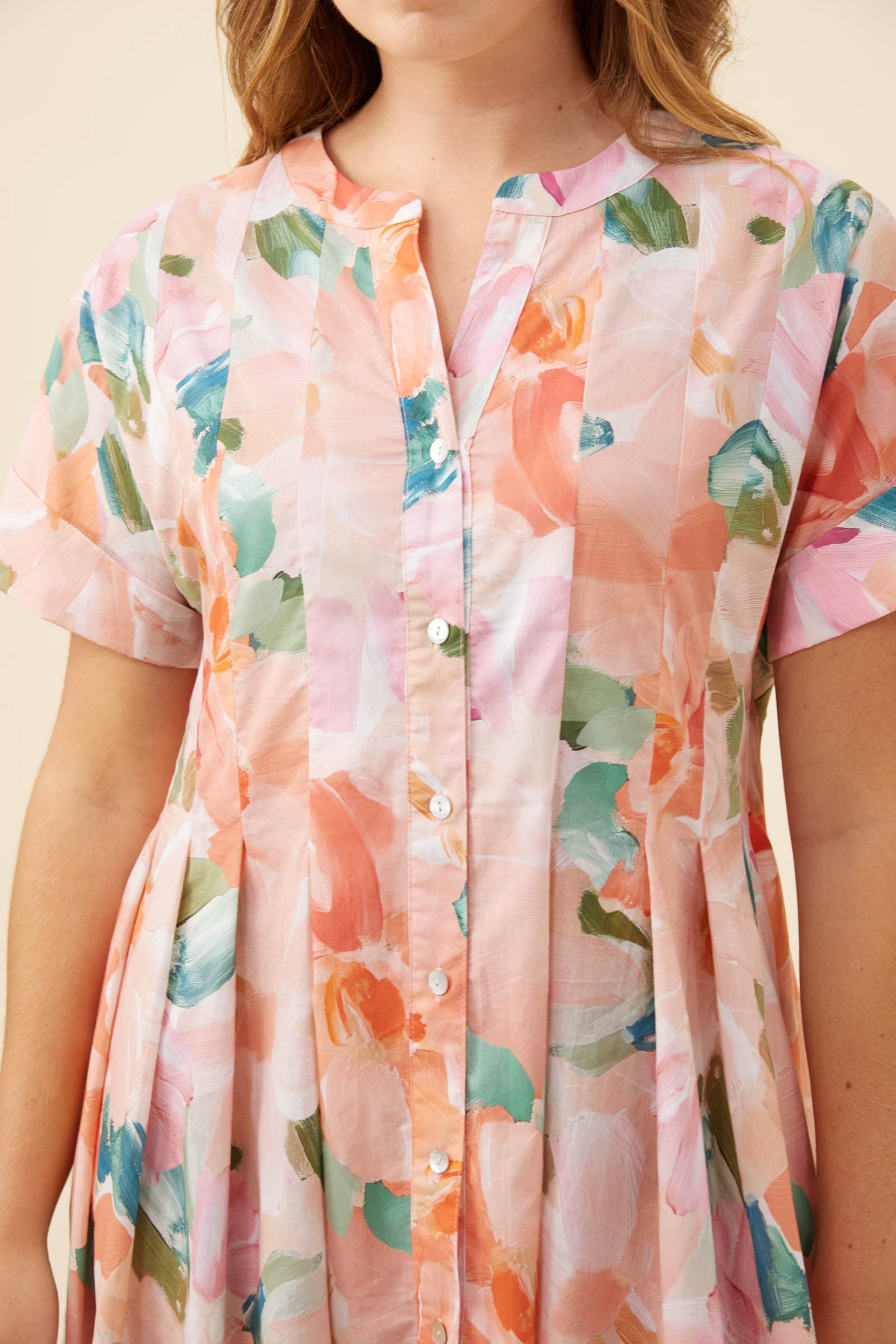 Rosa Pleat Dress - Floral