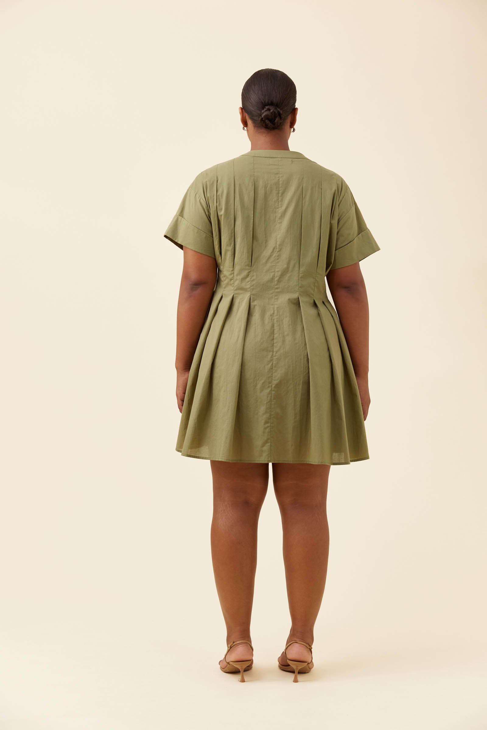 Rosa Pleat Dress - Sage