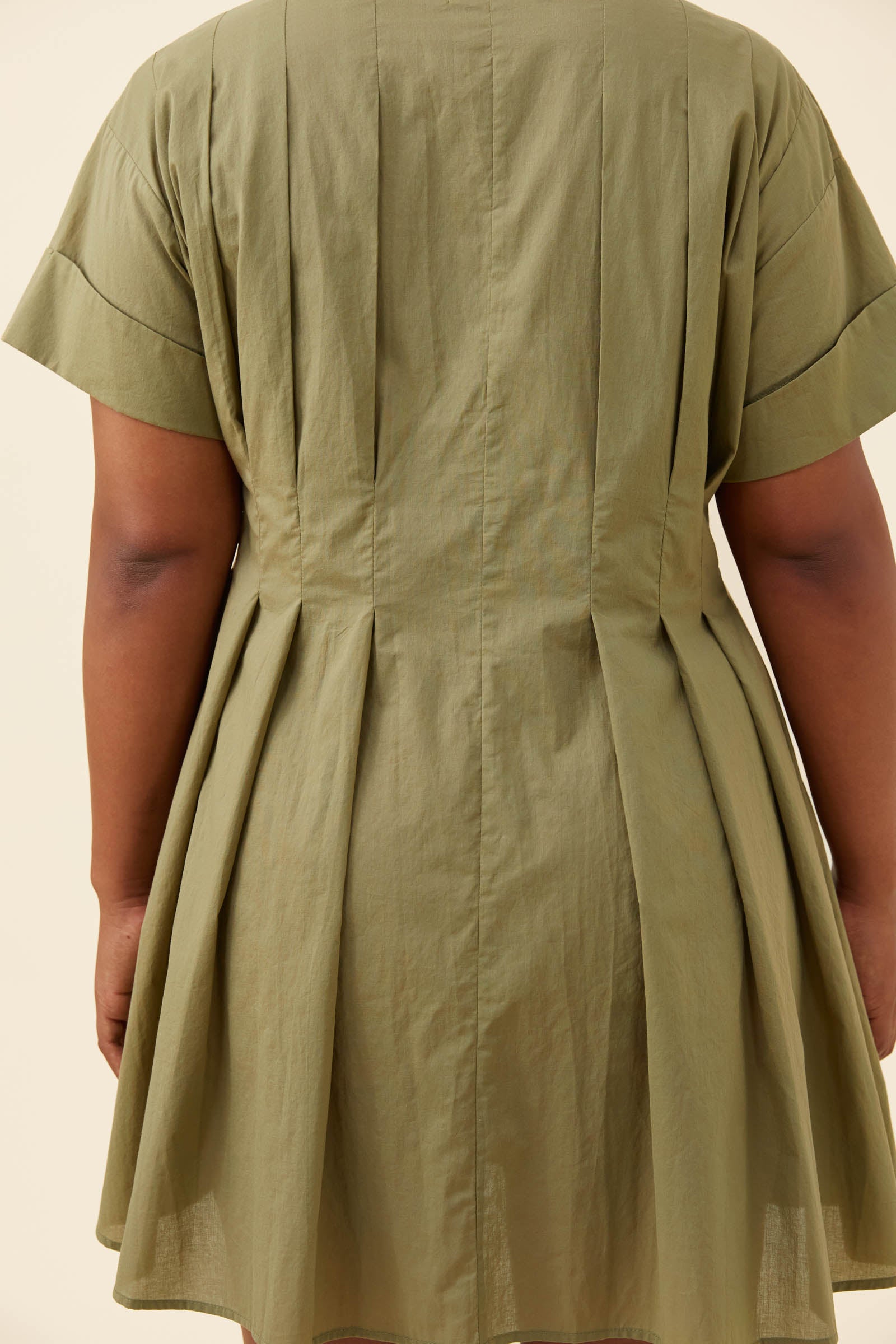 Rosa Pleat Dress - Sage