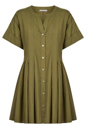 Rosa Pleat Dress - Sage