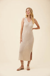 Mia Knit Dress - Canvas
