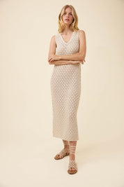 Mia Knit Dress - Canvas