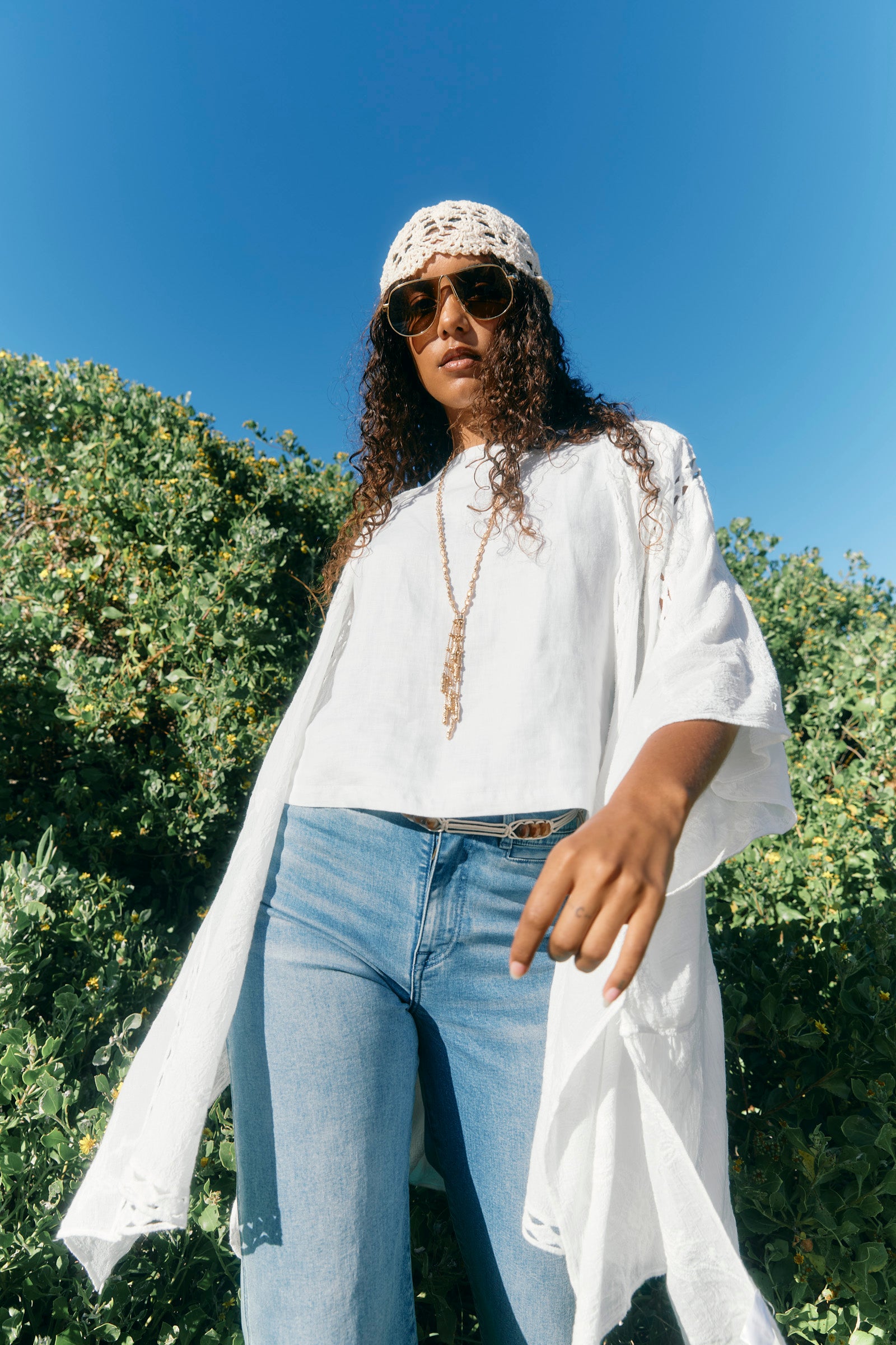 Elodie Cape - White
