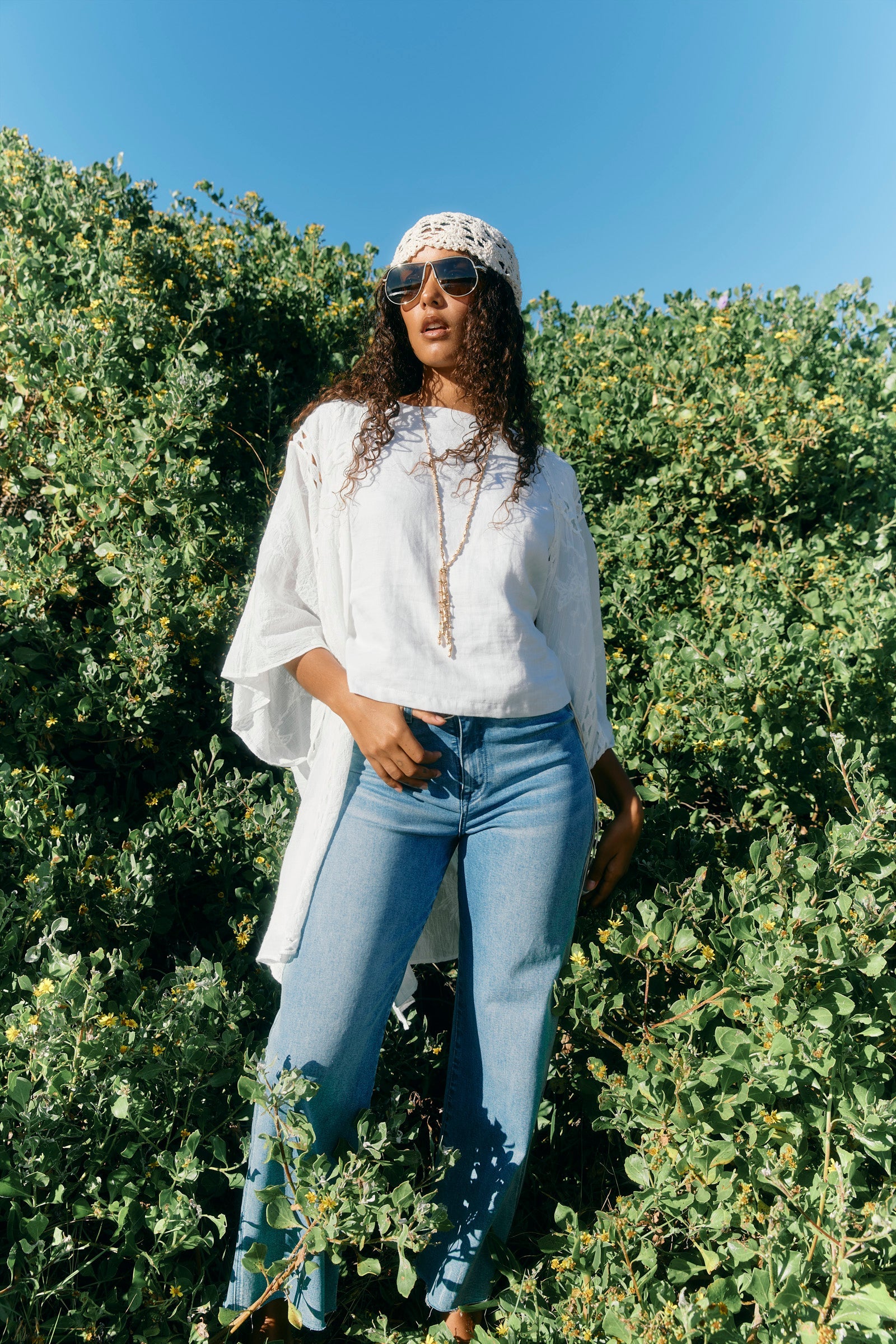 Elodie Cape - White