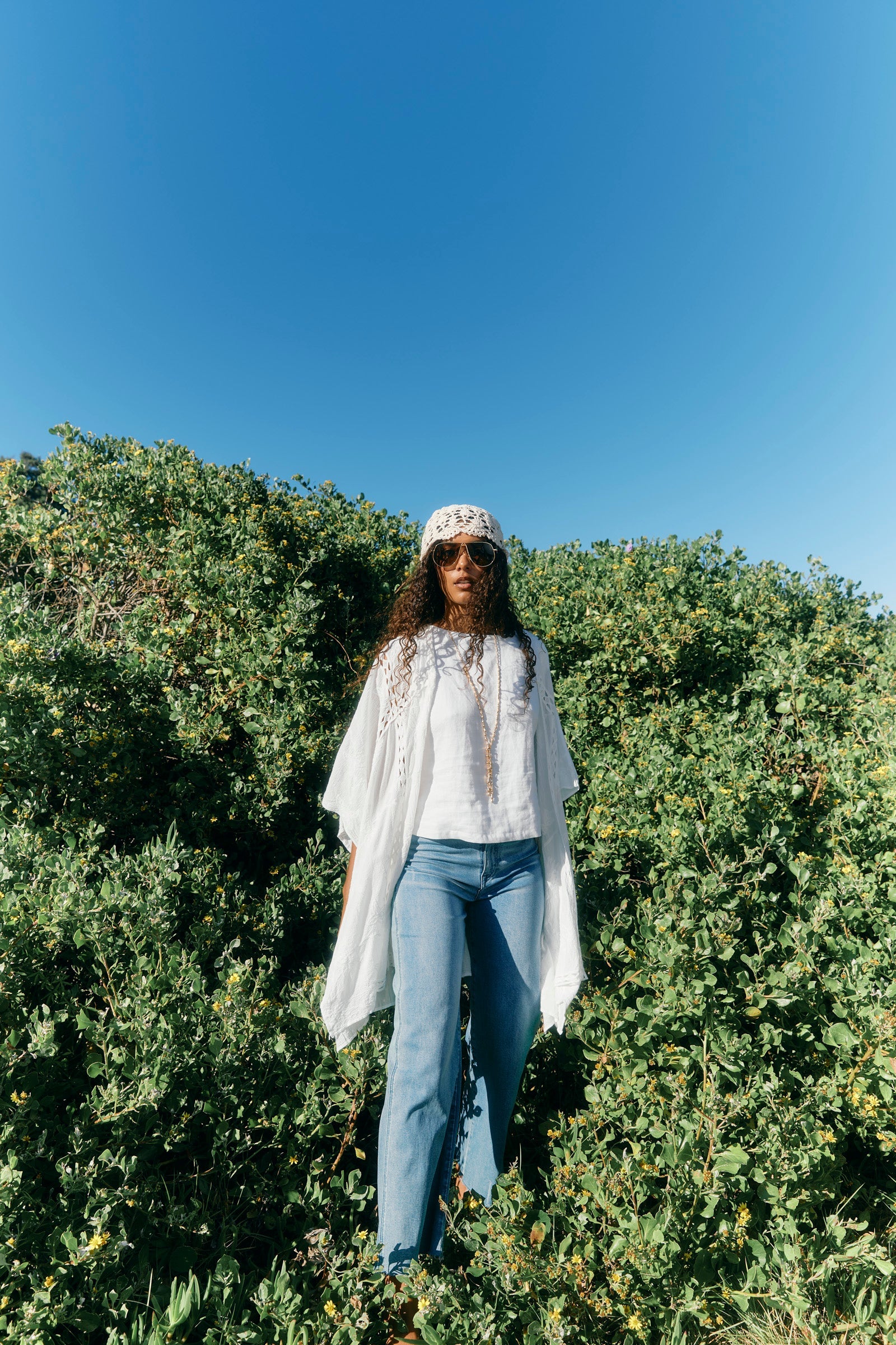 Elodie Cape - White