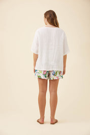 Anita Button Top - White