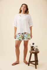 Anita Button Top - White