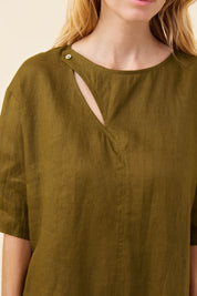 Anita Button Top - Olive
