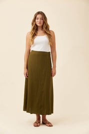 Anita Wrap Skirt - Olive