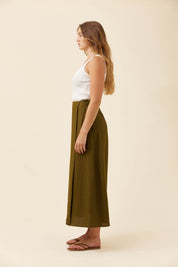 Anita Wrap Skirt - Olive