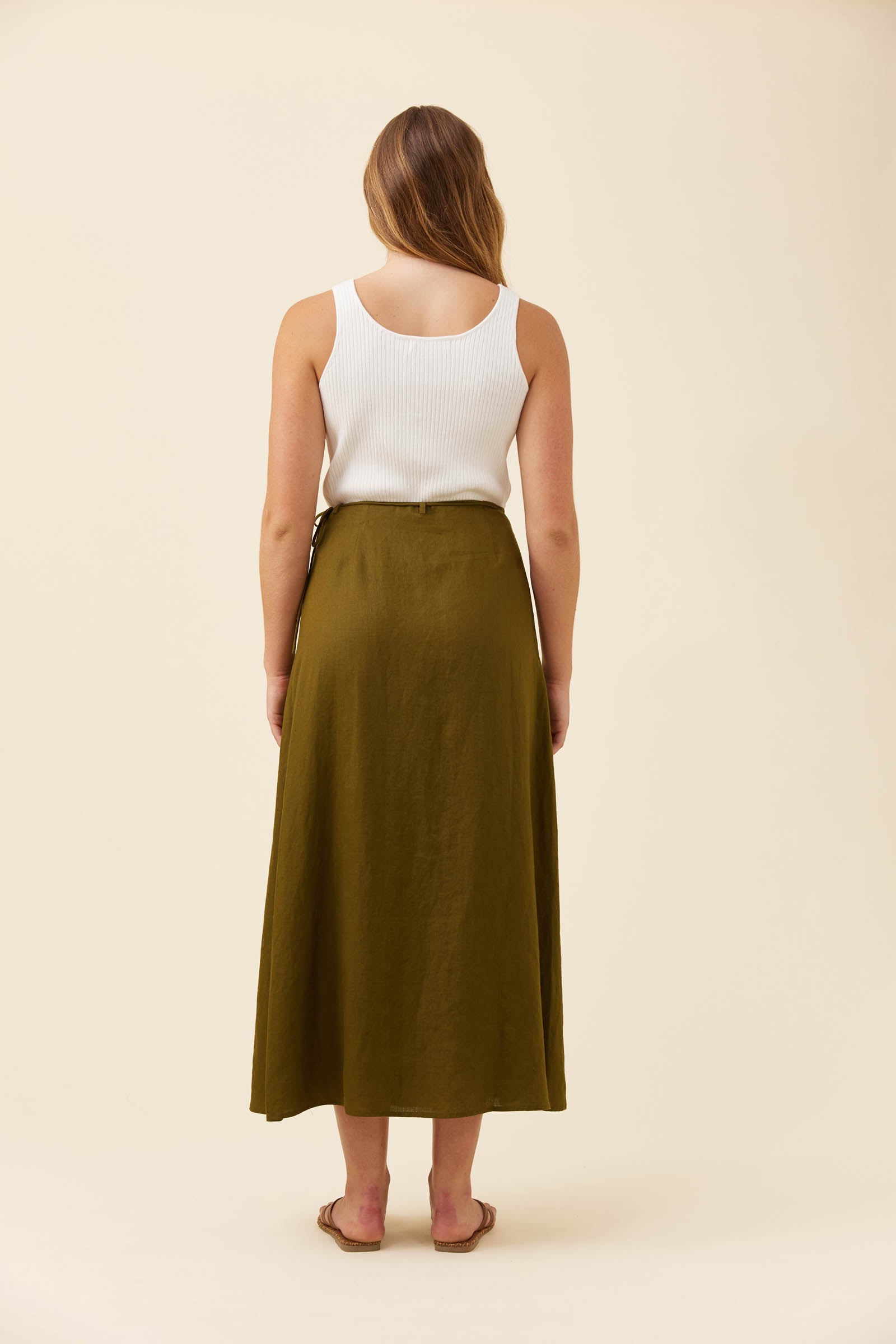 Anita Wrap Skirt - Olive