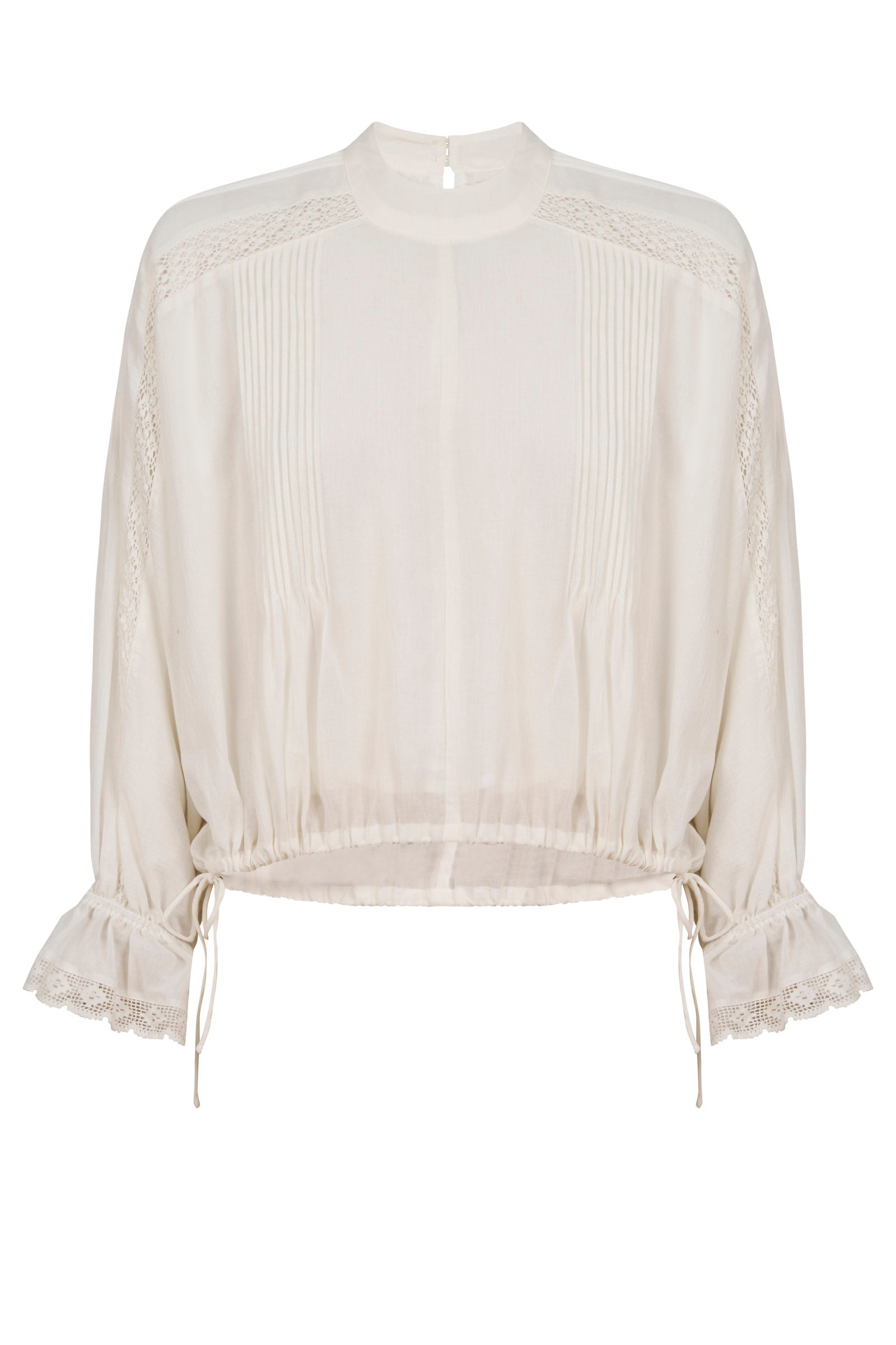 Frances Drawstring Top - White
