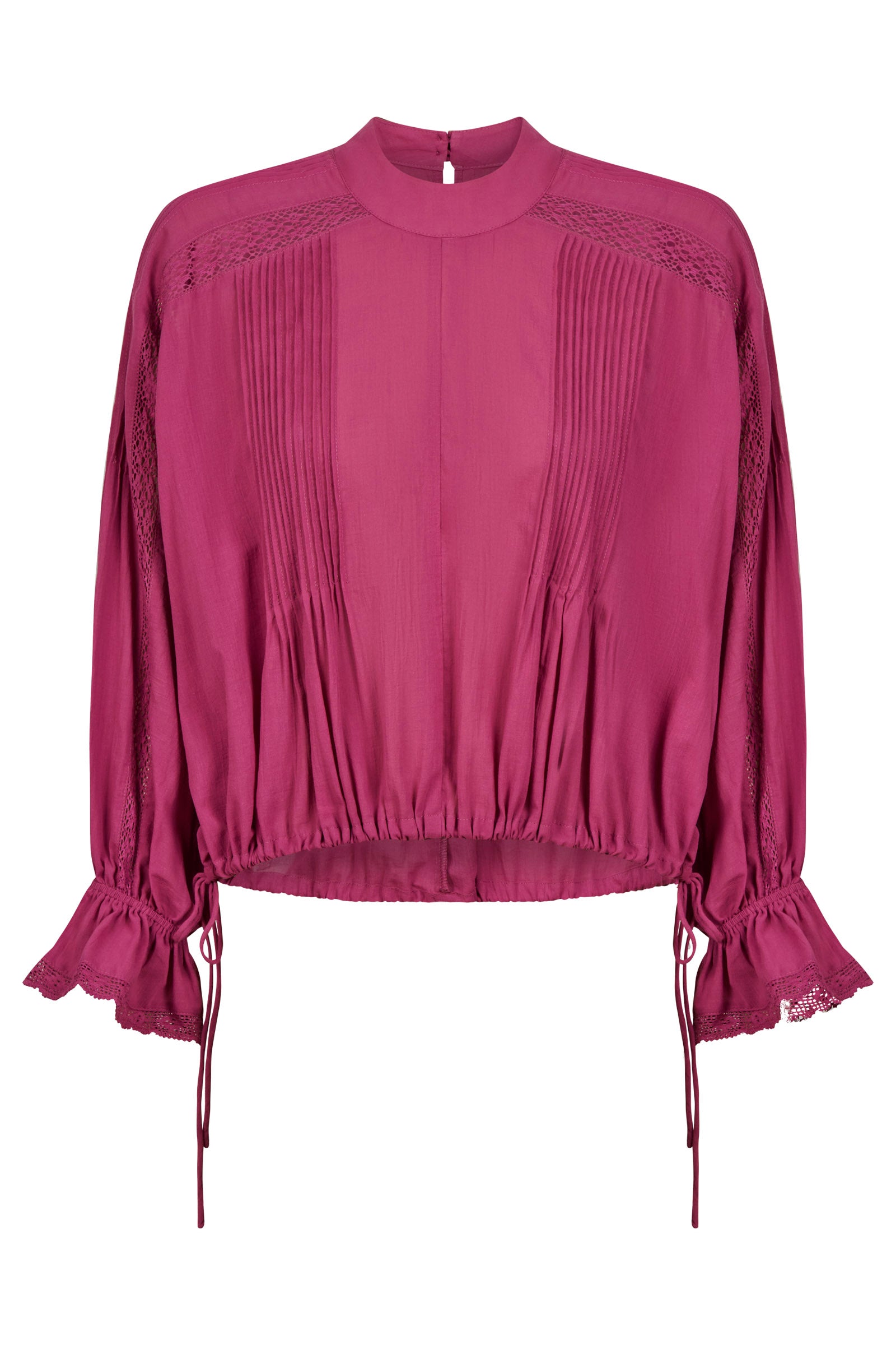 Frances Drawstring Top - Magenta