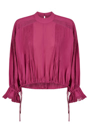 Frances Drawstring Top - Magenta