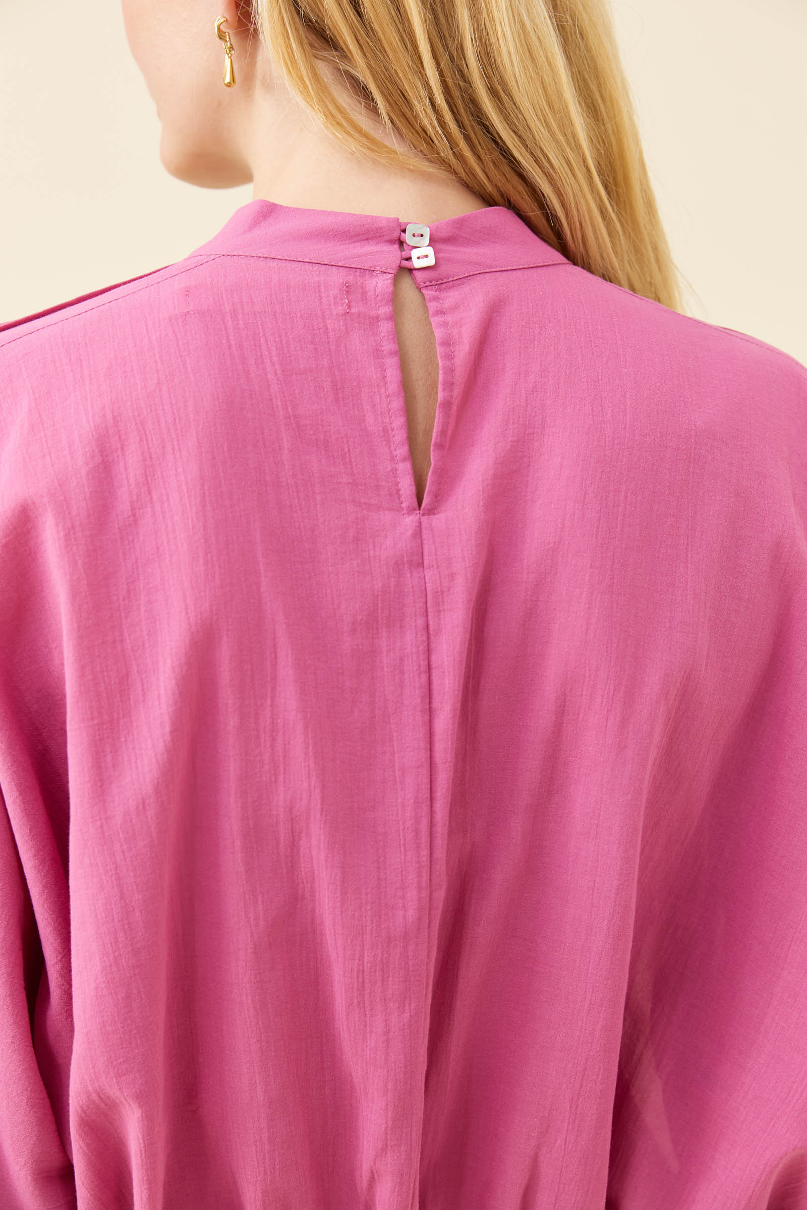 Frances Drawstring Top - Magenta