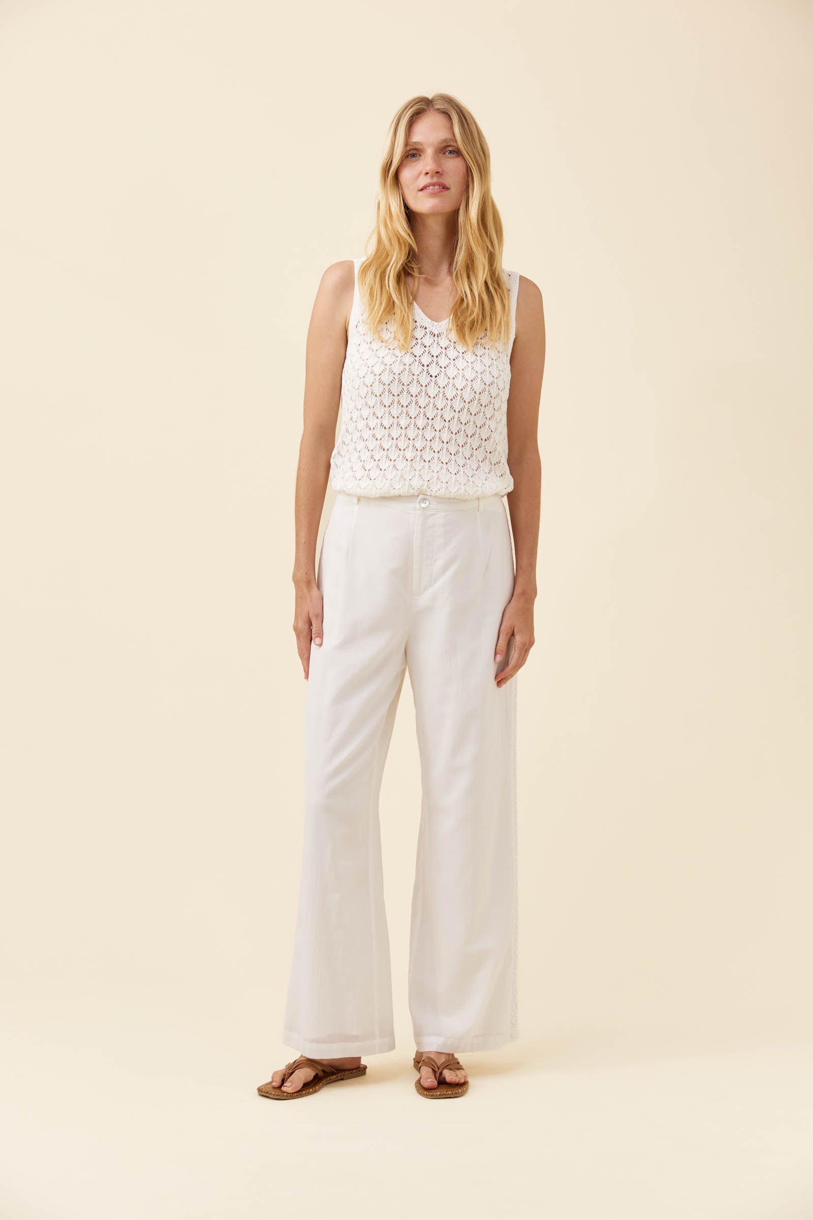 Frances Pant - White
