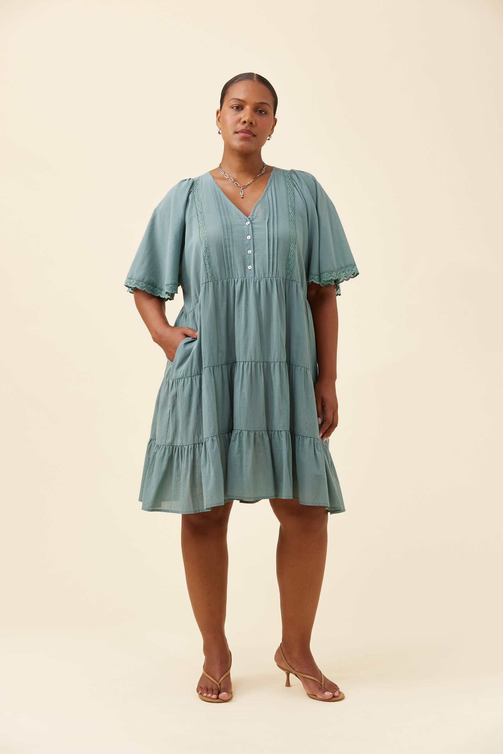 Frances Dress - Soft Teal