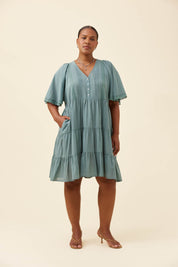 Frances Dress - Soft Teal